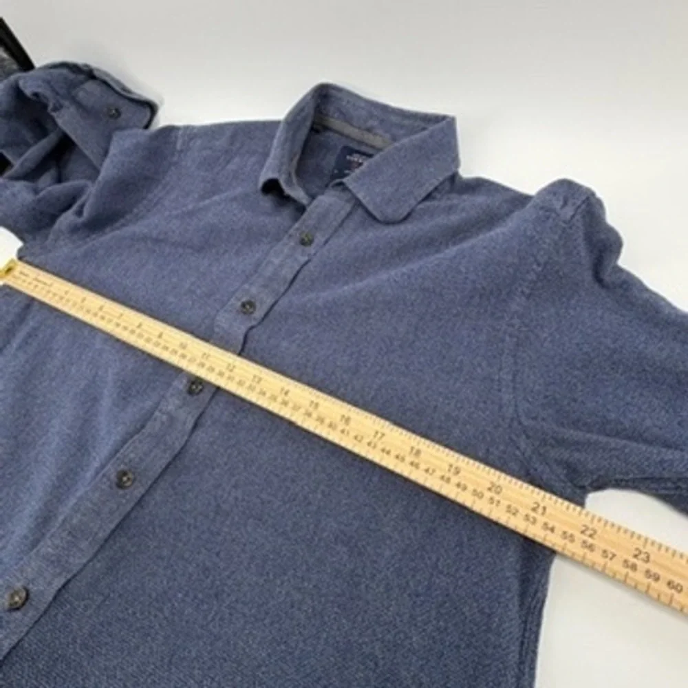 Charles Tyrwhitt Mens Blue Chambray Button Down Shirt Classic Fit Size M